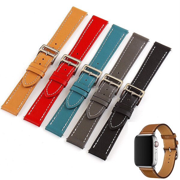 Leather Watch Strap Supplier - Genuine Cow Real Cowhide Calfskin for Smart Watch