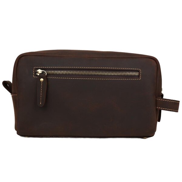 Leather Cosmetic Toiletry Bag Manufacturer - Factory Supply Crazy Horse Full Grain