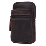 Leather Waist Belt Pouch Supplier - TIDING Brand Custom Vintage Men Outdoor Hiking