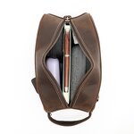 Leather Cosmetic Toiletry Bag Manufacturer - Crazy Horse Bathroom for Travelers