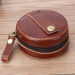 Leather Coin Purse Manufacturer - Unisex Retro Small Purse OEM ODM Genuine Zipper
