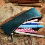Leather Pen Pouch Supplier - Manufacture Custom Logo Vintage Zipper Pen Bag