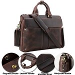 Leather Laptop Bag Manufacturer - High Quality Custom Logo Crazy Horse Portfolio