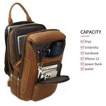 Leather Sling Chest Pack Manufacturer - Logo Brand Customization Cowhide Crazy Horse