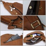 Leather Crossbody Sling Bags Supplier - Hot Selling Vintage Design Customize Crazy