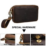 Leather Clutch Bag Manufacturer - Tiding Custom Bag Real Full Grain Mens Retro