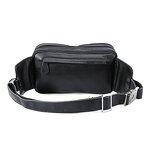 Leather Fanny Pack Supplier - ODM OEM Custom Logo Design Style High Quality Black