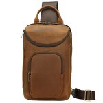 Leather Sling Chest Pack Manufacturer - Logo Brand Customization Cowhide Crazy Horse