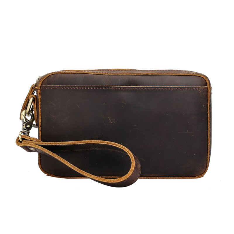 Leather Clutch Bag Manufacturer - Tiding Custom Bag Real Full Grain Mens Retro