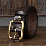Leather Belts Supplier - Vintage Business Belt for Men 3.8cm Genuine Full Grain