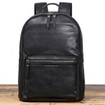 Leather Backpack Manufacturer - New Arrival Black Full Grain Cow Real Laptop