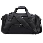 Leather Weekender Bag Manufacturer - Black Cow Full Grain Calf With Shoe Compartment