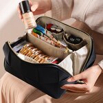 Leather Cosmetic Pouch Supplier - Color Custom Fashion Knit Pattern Cowhide Full
