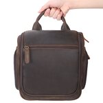 Leather Toiletry Bag Manufacturer - New Design Top Full Grain Men Wash Bag for