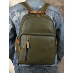 Leather Laptop Backpack Supplier - New Arrival Green and Black Full Grain Business