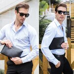 Leather Envelope Clutch Bag Supplier - Waterproof Black Soft Men Designer Genuine