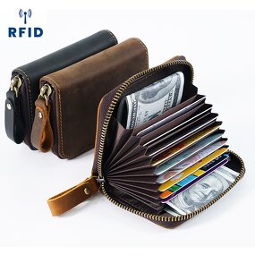 Leather Passport Holder Manufacturer - Multiple Card Slot Zipper Full Grain