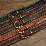 Leather Waist Belt Supplier - Pin Buckle Brands Luxury Custom Designer Full Grain