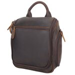Leather Toiletry Bag Manufacturer - New Design Top Full Grain Men Wash Bag for