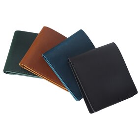 Leather Wallet Factory - Simple Vintage Style Handmade Men Real Full Grain