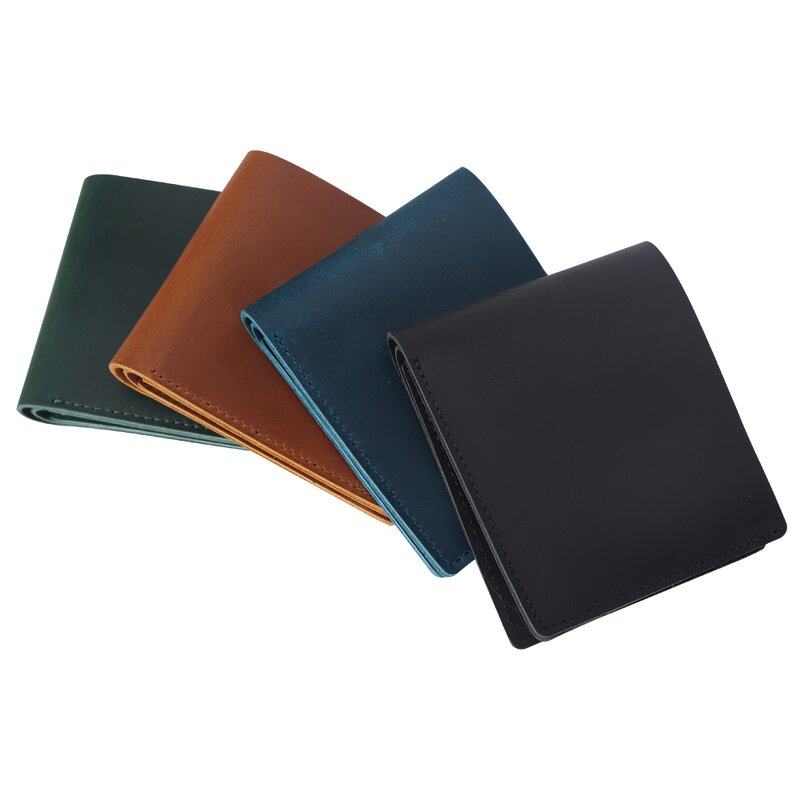 Leather Wallet Factory - Simple Vintage Style Handmade Men Real Full Grain