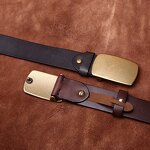 Leather Belts Supplier - Birthday Gift Man 3.8cm Wide OEM ODM Genuine Full Grain