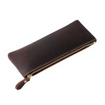 Leather Pen Pouch Supplier - Manufacture Custom Logo Vintage Zipper Pen Bag