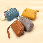 Leather Purse Supplier - Drop Shipping Genuine Full Grain Zipper Wallet Lady