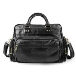 Leather Travel Tote Supplier - TIDING Factory Wholesale Custom Black Large Capacity