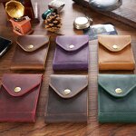 Leather Cardholder Manufacturer - Custom Brand Logo Color Multicolor Crazy Horse