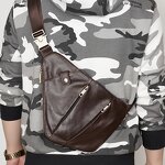 Leather Crossbody Bag Supplier - TIDING Men Slim Anti Theft Full Grain Cowhide