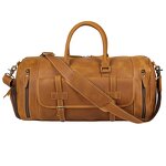 Leather Travel Duffel Supplier - High Quality Hot Selling Brown Full Grain Genuine