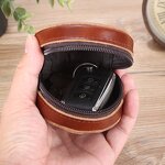 Leather Coin Purse Manufacturer - Unisex Retro Small Purse OEM ODM Genuine Zipper