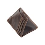 Leather Wallet Supplier - Custom Logo RFID Men Minimalist Cowhide Genuine Slim