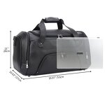 Leather Weekender Bag Manufacturer - Black Cow Full Grain Calf With Shoe Compartment