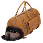 Leather Travel Duffel Manufacturer - TIDING Brown Custom Mens Full Grain Genuine