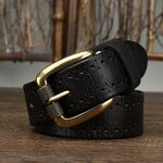 Leather Waist Belts Supplier - Hot Selling Vintage Business Man 3.8cm Wide Genuine