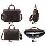 Leather Laptop Bag Manufacturer - High Quality Custom Logo Crazy Horse Portfolio