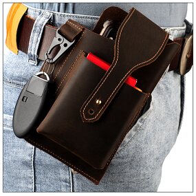 Leather Waist Bags Supplier - Custom OEM ODM Cow Hide Men Vintage Real Genuine