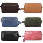 Leather Cosmetic Toiletry Bag Manufacturer - Factory Supply Crazy Horse Full Grain