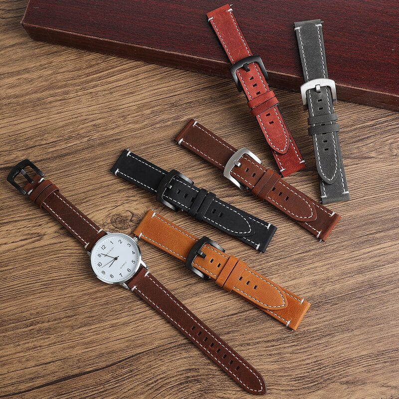 Leather Watch Strap Supplier - Real Leather Custom Color Full Grain Cowhide