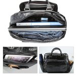 Leather Travel Tote Supplier - TIDING Factory Wholesale Custom Black Large Capacity