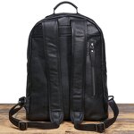 Leather Backpack Manufacturer - New Arrival Black Full Grain Cow Real Laptop