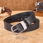 Leather Waist Belt Manufacturer - Man PIN Buckle Gift Vintage Style Genuine Cow