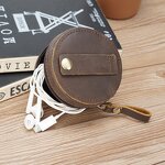 Leather Coin Purse Supplier - TIDING Vintage Unisex Retro Small Purse OEM