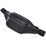 Leather Waist Bag Supplier - TIDING Black Full Grain Cowhide Bum Belt Bag Genuine