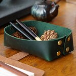 Leather Tray Box Supplier - Hot Sale Full Grain Crazy Horse Luxury Organizer