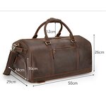 Leather Travel Duffle Bag Manufacturer - TIDING Vintage Large Capacity Weekender