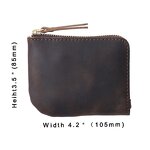Leather Wallet Supplier - Stock Wholesale Genuine Full Grain Cowhide Zipper Card