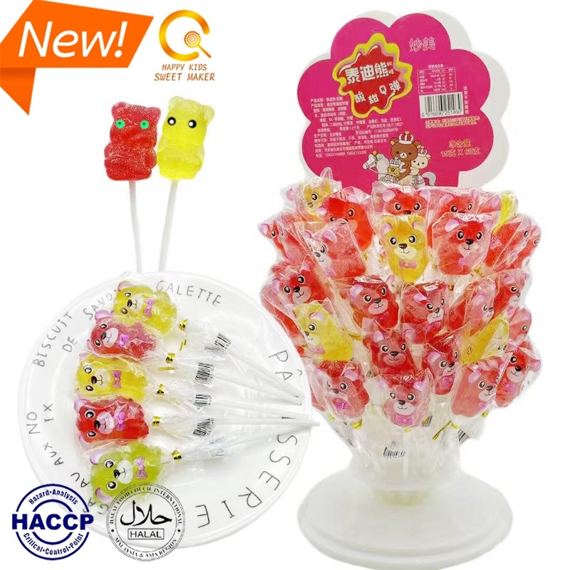 Mini Bear Lollipops Manufacturer - Bulk 60 PCS Cartoon Animal Shape